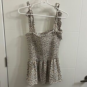 Floral Print Sleeveless Top